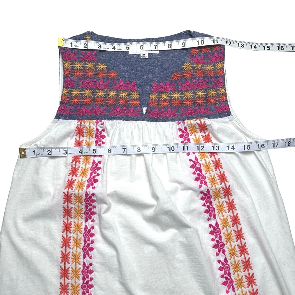 THML | Women | Boho Style Embroidered Sleeveless Top | Size XS - Picture 3 of 9